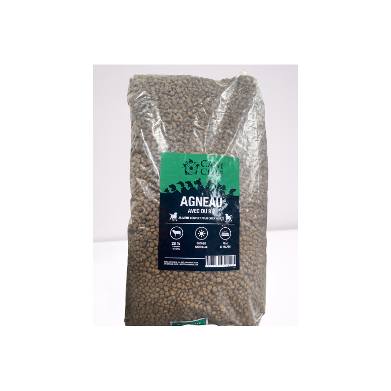 Croquette CaniCible, agneau avec du riz pour chien adulte